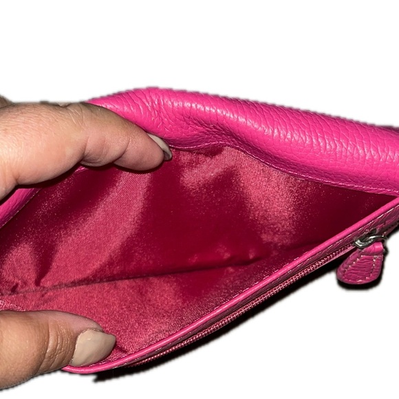 Pink Genuine Leather Women's Clutch - Picture 16 of 16